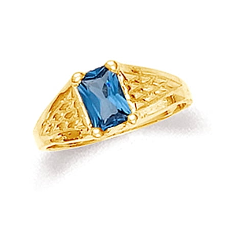 GOLD BLUE TOPAZ BABY RING : 2.75
