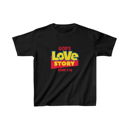 DJH Apparel | God s Love Story Christian Kids Heavy Cotton™ Tee DJH Apparel | God s Love Story Christian Kids Heavy Cotton™ Tee