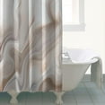 thumbnail image 4 of Tan Brown Marble Shower Curtain Set, Taupe Ombre Fabric Shower Curtain for Bathroom Decor, Modern Abstract Standard Shower Curtain for Bathtub, Luxury Wave Shower Curtain, 72 x 72, 4 of 4