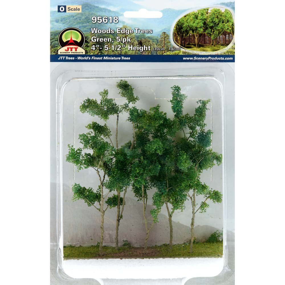 O Scale 5.5" 5/pk Fall Woods Edge Trees 4" JTT Scenery Products 95624 
