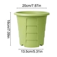 thumbnail image 3 of YHAICO Thickened Green Plastic Planter Set - Breathable Round Flower Pots for Indoor & Outdoor Houseplants, Prevents Root Rot with Drainage Tray, Modern Garden Decor, 3 of 5