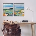 thumbnail image 3 of Stupell Industries Modern Farmland & River Landscape Painting Black Framed Art Print Wall Art, 24 x 30, Set of 2, 3 of 10