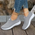 thumbnail image 2 of Daznico Women's Platform Sneakers - Thick Wedge Sole with Breathable Mesh for Casual Comfort & Everyday Wear,Color:Grey,Size:7, 2 of 9