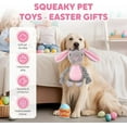 thumbnail image 4 of WozhuoToy Stuffed Dog Toys Easter Bunny Dog Toy, Squeaker Plush Pet Toy with Paper Interactive Durable Puppy Chew Toys Dog Easter Gift for Medium Small Dogs, 4 of 8
