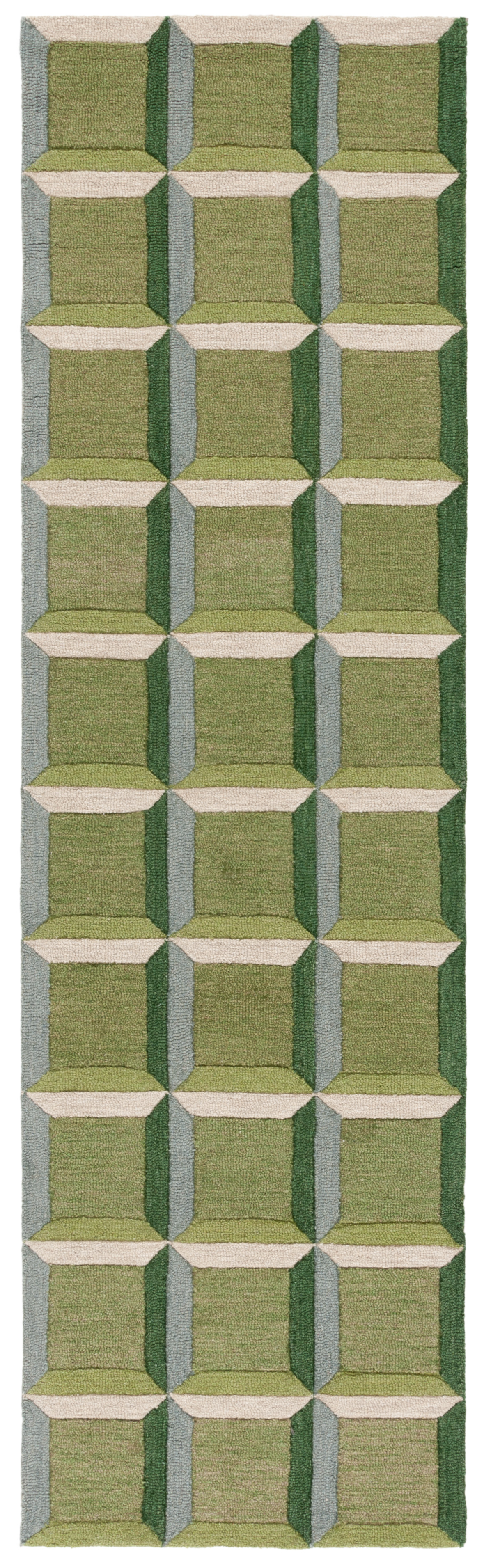Safavieh Genre Imogene Geometric Runner Rug, Green/Beige, 2'3" x 19'