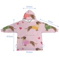thumbnail image 7 of Colorful Funny Dachshund Blanket Hoodies for Kids 6-13YR Oversize Wearable Blanket Hoodies for Boys Girls Teens, 7 of 7