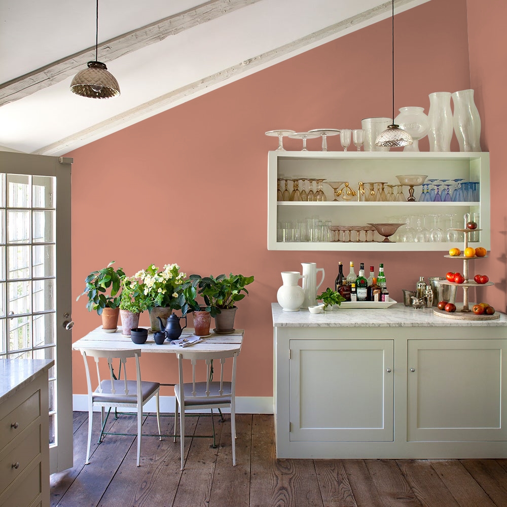 Glidden One Coat Interior Paint and Primer, Orange Essential / Orange, 1-Quart, Eggshell