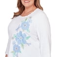 thumbnail image 4 of Alfred Dunner Womens Plus-Size Embroidered Dragonfly Floral Top, 4 of 4