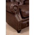 thumbnail image 3 of Bowery Hill Traditional Faux Leather Tufted Accent Chair in Brown, 3 of 4