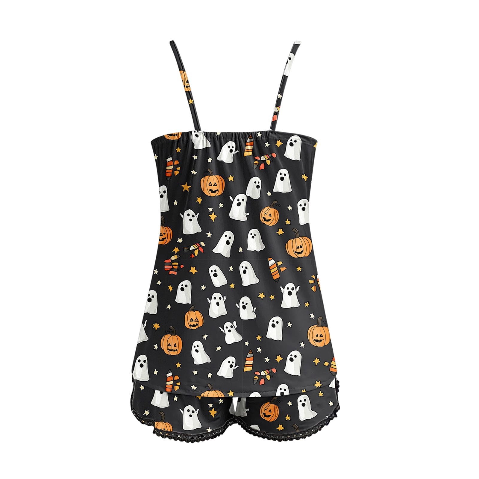 Women'S Pajama Sets Halloween Halloween Printed 2 Piece Cami Top Shorts Pajama Set for Women Lounge Wear for Women Comfy Sets for Women Clothing