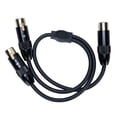 thumbnail image 2 of Divisor de cable xlr, divisor de cable de 2 xlr a xlr y conectores de Oro Chapados de Oro para amplificadores de guitarra, 2 of 7