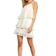 thumbnail image 2 of Caoirhny Women's Summer One Shoulder Dress Sleeveless Ruffle Tiered Layered Pleated Mini Dress A Line Flowy Hem Beach Dress, 2 of 6