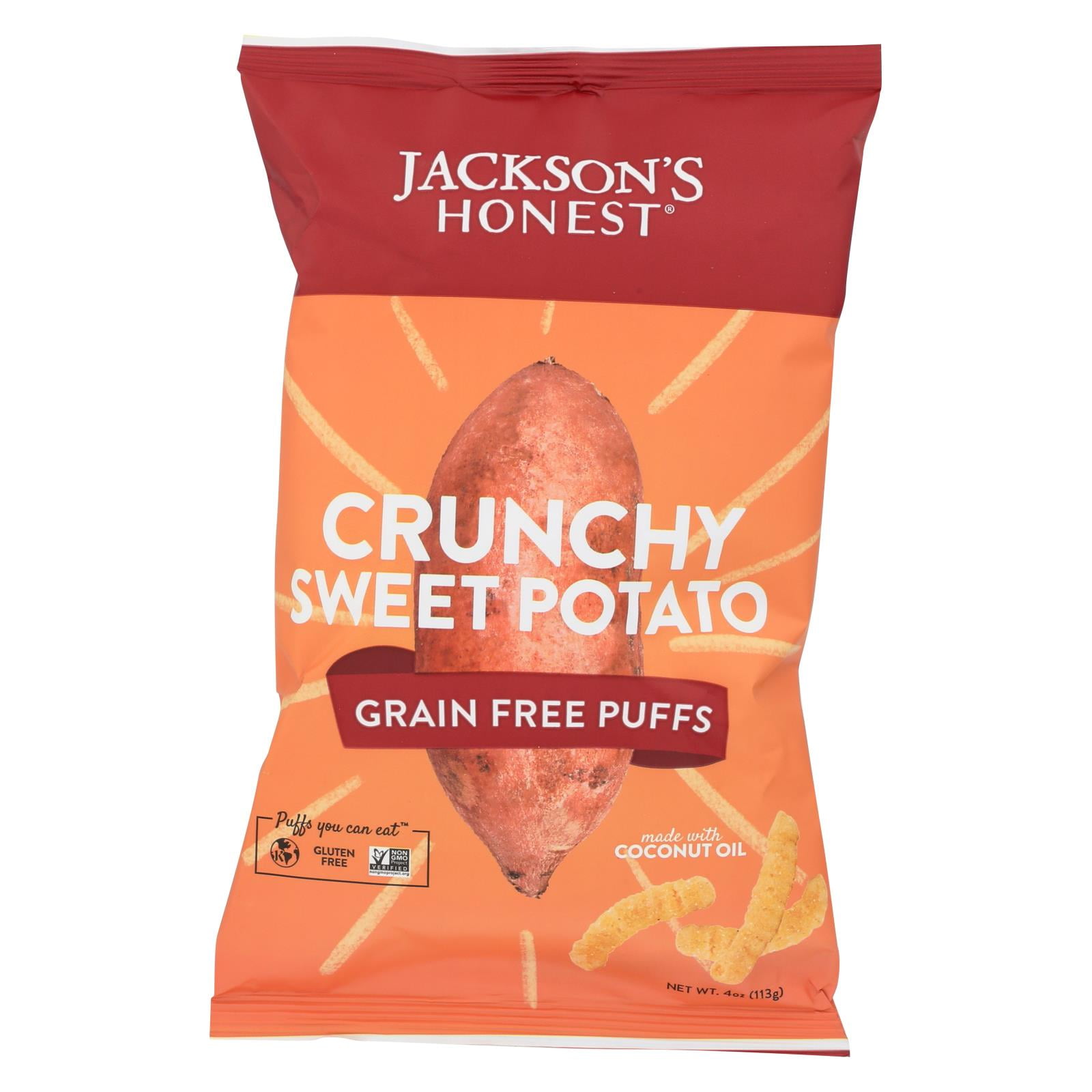 (Price/case)Jackson's Honest Chips Puffs Crunchy Sweet Potato Gf
