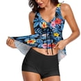 thumbnail image 4 of Tankini for Women Swimsuits with Shorts Two Piece Bathing Suits Tummy Control Swimwear, 4 of 8