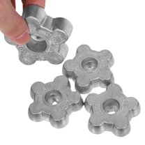Luxshiny Set of 4 Grey Aluminum Alloy Tank Control Handles for Industrial Gas Cylinder Valves