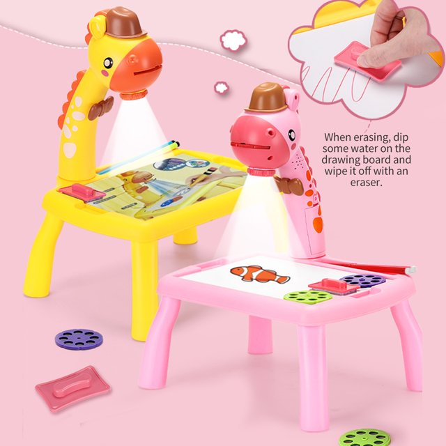 Educational Projection Drawing Board Animal Design Funny Giraffe Projection Doddle Drawing Desk for School