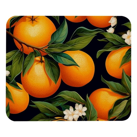 Orange Mouse Pad , Soft Cute Computer Mouse Mat with Rubber Base, Easy to Slide, Personalized Design, Portable