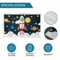 thumbnail image 6 of Cartoon Rocket Colorful Planet Placemats Set of 4,Wipeable Washable Table Mats for Dining Tables, Cute Yellow Star Place Mats for Kitchen Event Party Tabletop Decor, 6 of 9
