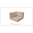 thumbnail image 2 of TK Classics Coussins en Tissu 4" pour Chaises d'Angle en Beige de Blé, 2 of 3