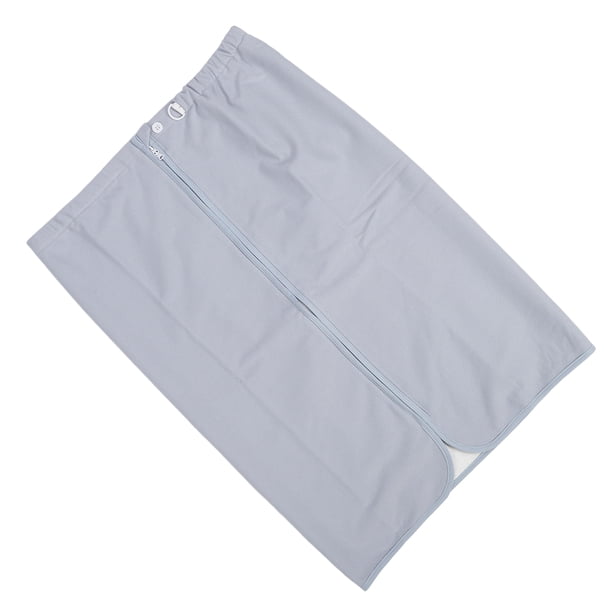 BOKYAN Falda de Incontinencia Impermeable y Reutilizable de Algodón Ajustable con Cremallera 36.00 cm / L Gris Azul
