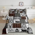 thumbnail image 2 of jejeloiu Retro Deer Skull Bedding Comforter Set,Rustic Wilife Hunting Twin Comforter Sets,Wild Animal Bear Bedding Set For Boys Teens,Super Cozy Room Decor Reversible,2-Piece, 2 of 8