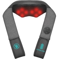 Nekteck Cordless Neck and Back Massager with Heat, Shiatsu Massage Pillow for Neck, Shoulders and Back, Portable Deep Kneading Massager for Home, Office and Car Use