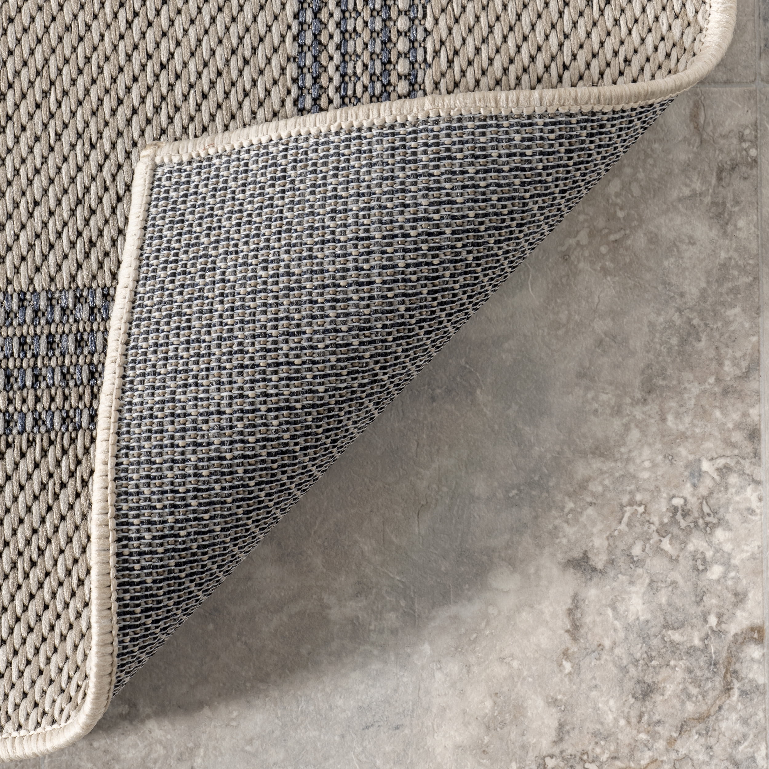 nuLOOM Antonella Bordered Solid Indoor/Outdoor Area Rug, 5' x 8', Beige