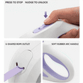 thumbnail image 5 of YMTQ Dog Leash Reflective Walking Dog Leash with Flashlight Retractable Dog Leash with Light for Small Medium Large Dogs Purple 5M, 5 of 8