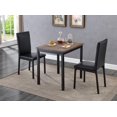 thumbnail image 1 of Distressed Wood 3Pc Dinette Set w Upholstered Cushion PU Seats, 1 of 1