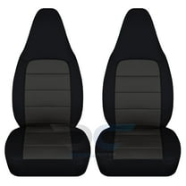 Designcovers Fits 2001-2005 Mazda MX-5 Miata Cotton Seat Covers: Black and Charcoal