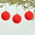 thumbnail image 4 of DefiDgd 6pcs 2.36inch Christmas Velvet Balls Ornaments for Xmas Tree,Flocked Shatterproof Velvet Christmas Balls Hanging Decoration for Xmas Tree Holiday Home Wedding Party Decoration(Red), 4 of 6