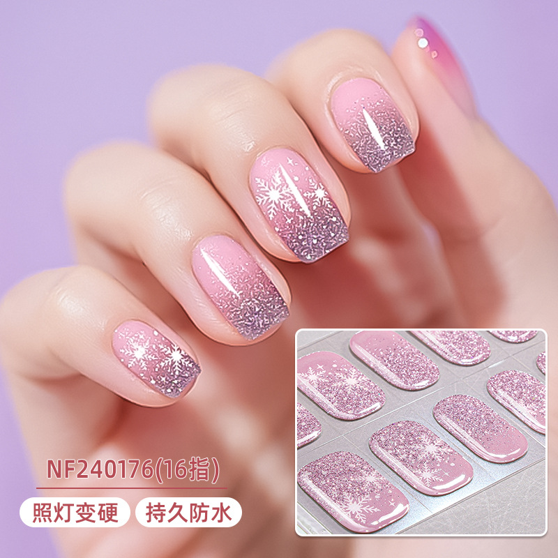 Christmas Semi-Curing Gel Nail Art Waterproof Cartoon Children's Cute 3D Nail Art Stickers - NF250176