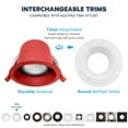 thumbnail image 2 of Luxrite 6-Pack 4 Inch LED Recessed Lights with J-Box, 5CCT 15W 1000 Lumens 38 Dimmable IC Rated Wet Rated ETL - Baffle Trim, 2 of 7