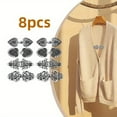 thumbnail image 6 of 8Pcs Vintage Sweater Shawl Clips, Elegant Cardigan Clasp, Antique Flowers Pattern Metal Buckle Pin, Suitable for Daily Wear, Prom, Birthday Party, 6 of 8