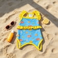 thumbnail image 5 of Pet Bikini Swimsuit for Dogs, Quick Dry Polyester Dog Swimwear with Ruffled Hem, Cute Summer Beach Outfit for Small to Large Breeds, 5 of 9