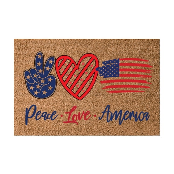 4th of July Party Decorations for Outside 4th of July Rug Front Door Army Veteran Mat Checkered Flag Rug Outdoor Welcome Mats for Front Door Summer Patriotic Outdoor Mat Graduation Gifts Clearance
