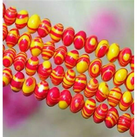 EOEMY 5X8mm Red Turkey Turquoise Gemstones Abacus Loose Beads 15Inch