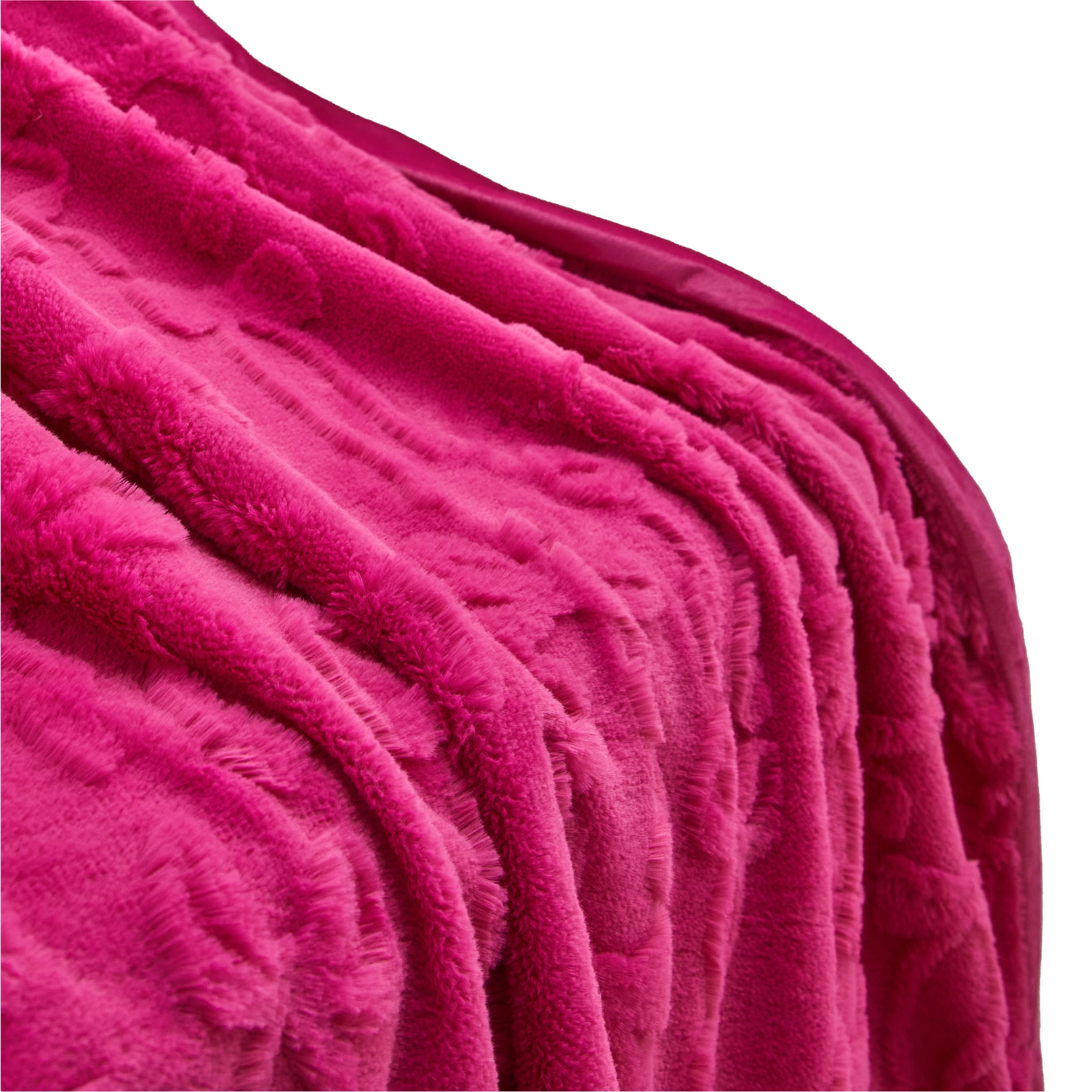 Mainstays Gen Z 50" x 60"Carved Bow Faux Fur Throw