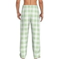 thumbnail image 3 of Daiia Green Checkboard Men's Sleep Pant with Pockets and Drawstring,Pajama Pants-X-Large, 3 of 9