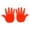 Red, variant on Giant 5-Finger EVA Foam Cheer Hands, Colorful Cheering Props for Cheerleaders Sports Events Parties