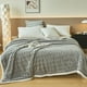 thumbnail image 5 of Manta para sofá, manta de franela extra gruesa de doble capa, ideal para la siesta en la oficina, cálida y cómoda, ideal para cama o sofá, manta de tela., 5 of 6