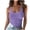Purple, variant on Staron Women Ribbed Square Neck Sleeveless Solid Basic Casual Slim Tank Tops Crop Tops Summer Workout Tees, Blue 3XL