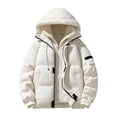 thumbnail image 1 of Men's Fake Two Piece Long Sleeve Hooded Jacket - Versatile Outerwear for Daily Use with Comfort Fit and Easy Care Instructions, 1 of 8