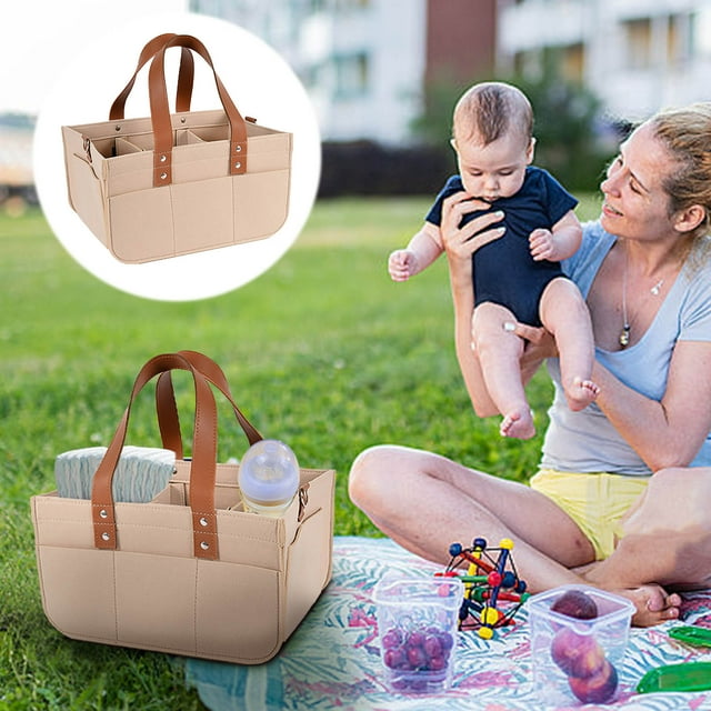 Fiudx Bolsa de Pañales Felts, Organizador Portátil, Diseño Multibolsillos, Fácil Acceso para Pañales, Toallitas, Biberones y Juguetes. Elegante y Duradera, Perfecta para Viajar. Tamaño: 38 X 25,5 X 1