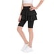 thumbnail image 2 of Pantalones cortos de pijama de color liso para niños, tallas medianas y grandes, con cintura elástica y tejido elástico de poliéster para yoga., 2 of 7