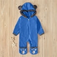 thumbnail image 4 of Ketyyh-chn99 Baby Bodysuits Warm Hooded Romper Jumpsuit Outfits for Girls Boys Blue,100, 4 of 5