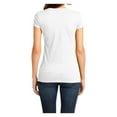 thumbnail image 2 of Yellow Rooster Women's Juniors Very Important V-Neck Cotton Tee White L, 2 of 6