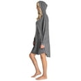 thumbnail image 5 of Goodnight Kiss Bear Hug 2 Lounger Fleece Hoodie Sweatshirt Dress, Long Sleeve, Charcoal, L, 5 of 6