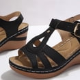 thumbnail image 6 of Wensltd Women's Flat Sandals Beach Summer Casual Fashion Comfortable Sandals for Outdoor Wear Lightweight Black, 6 of 9
