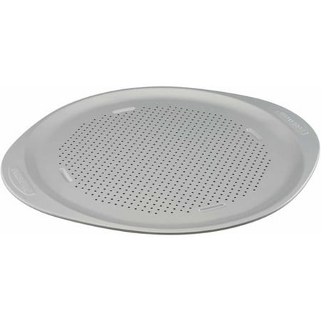 Gourmet Pizza Pan - Farberware Insulated Nonstick Bakeware 15-1/2-Inch Round Pizza Pan, Light Gray